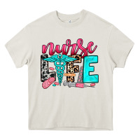 Cream nurse life Heavy Core Tee - NancyCooperArtShop