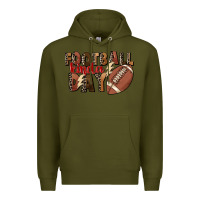 Army Green football kinda day Premium Hoodie - FaDigitalArtStudio