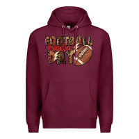 Burgundy football kinda day Premium Hoodie - FaDigitalArtStudio