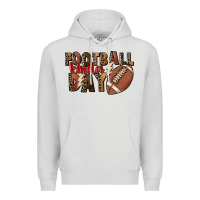 Dove Grey football kinda day Premium Hoodie - FaDigitalArtStudio