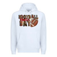 White football kinda day Premium Hoodie - FaDigitalArtStudio