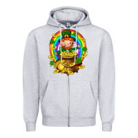 Heather Grey Dwarf Cauldron St. Patricks Zipper Hoodie - BundleAndBundleShop