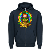 Navy Dwarf Cauldron St. Patricks Zipper Hoodie - BundleAndBundleShop