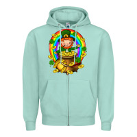 Seafoam Dwarf Cauldron St. Patricks Zipper Hoodie - BundleAndBundleShop