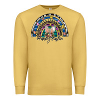 Antique Gold happy easter rainbow Premium Sweatshirt - CowhideDigitalArt