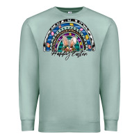 Seafoam happy easter rainbow Premium Sweatshirt - CowhideDigitalArt