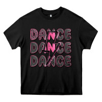 Black dance dance dance with lightning bolt Heavy Core Tee - MaliasSmallBusiness