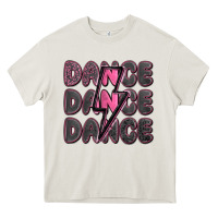 Cream dance dance dance with lightning bolt Heavy Core Tee - MaliasSmallBusiness