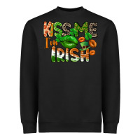 Black Kiss me i am irish St. Patrick's Day Heavyweight Sweatshirt - CowGirlArtShop
