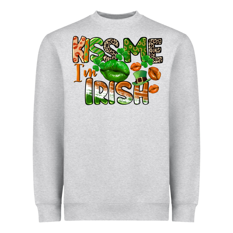 Kiss Me I Am Irish St. Patrick's Day Heavyweight Sweatshirt by CowGirlArtShop | Teevron