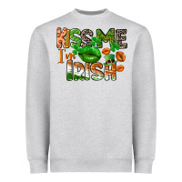Heather Grey Kiss me i am irish St. Patrick's Day Heavyweight Sweatshirt - CowGirlArtShop