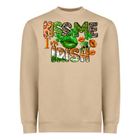 Mushroom Kiss me i am irish St. Patrick's Day Heavyweight Sweatshirt - CowGirlArtShop