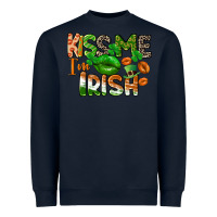 Navy Kiss me i am irish St. Patrick's Day Heavyweight Sweatshirt - CowGirlArtShop