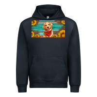 Navy golden retriever license plate Urban Hoodie - Artiststas