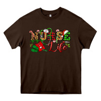 Chocolate Brown nurse life christmas Heavy Core Tee - NancyCooperArtShop