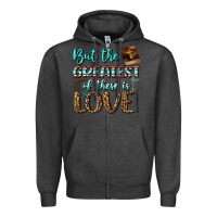 Charcoal Heather But The Greatest Of These Is Love Zipper Hoodie - BundleAndBundleShop