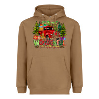 Toasted Coconut it's The Most Wonderful Time of the year Heavyweight Hoodie - CowhideDigitalArt