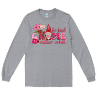 Heather Grey Be kind gnome matter what Valentine's Day Long Sleeve Tee - HowdyJamesFarm