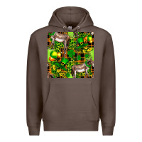 Coffee St. Patrick's Donkey With Leprechaun Premium Hoodie - FaDigitalArtStudio