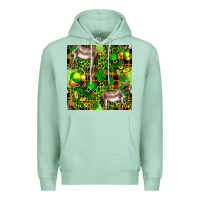 Seafoam St. Patrick's Donkey With Leprechaun Premium Hoodie - FaDigitalArtStudio