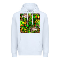White St. Patrick's Donkey With Leprechaun Premium Hoodie - FaDigitalArtStudio