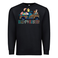 Black Happy Easter truck Premium Sweatshirt - CowhideDigitalArt