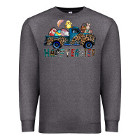Charcoal Heather Happy Easter truck Premium Sweatshirt - CowhideDigitalArt
