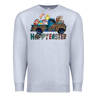Heather Grey Happy Easter truck Premium Sweatshirt - CowhideDigitalArt