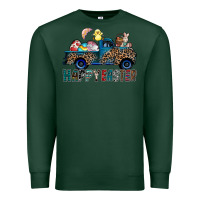 Sports Green Happy Easter truck Premium Sweatshirt - CowhideDigitalArt