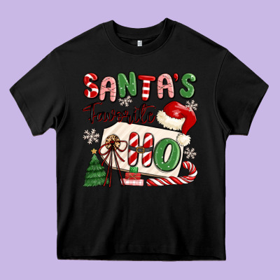 Santa's Favorite Ho Heavy Core Tee Designed By Maliassmallbusiness