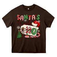 Chocolate Brown santa's favorite ho Heavy Core Tee - MaliasSmallBusiness