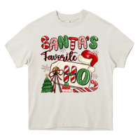 Cream santa's favorite ho Heavy Core Tee - MaliasSmallBusiness
