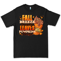 Black Fall breeze crunchy leaves pumpkins please Premium Tee - RanaPortraitStore