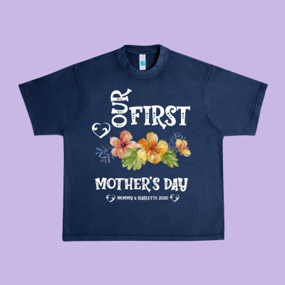 Our Fırst Mother's Day Mommy & Scarlette 2020 Urban Heavy Tee Designed By Bettercallsaul
