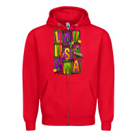 Red mardi gras louisiana Zipper Hoodie - FaDigitalArtStudio