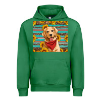 Emerald golden retriever with sunflowers Urban Hoodie - Artiststas