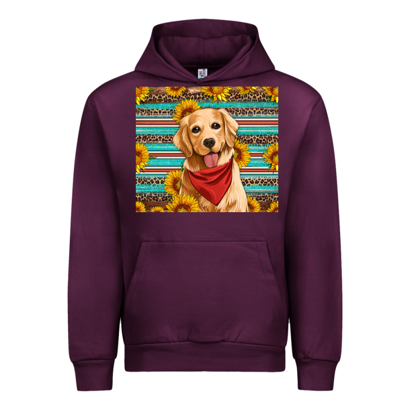 Golden Retriever With Sunflowers Urban Hoodie by Artiststas | Teevron