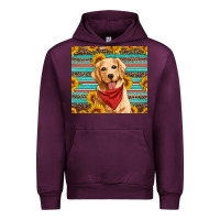 Mauve Wine golden retriever with sunflowers Urban Hoodie - Artiststas