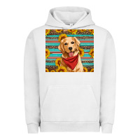 Pigment Lunar Rock golden retriever with sunflowers Urban Hoodie - Artiststas