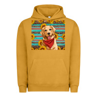 Pigment Peanut Butter golden retriever with sunflowers Urban Hoodie - Artiststas