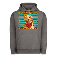 Pigment Tornado golden retriever with sunflowers Urban Hoodie - Artiststas