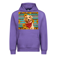 Tulip golden retriever with sunflowers Urban Hoodie - Artiststas