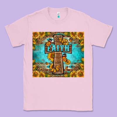 Western Faith Cross Butterfly Classic Tee Designed By Lillyallendesigns