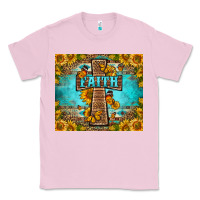 Bubblegum Pink Western Faith Cross Butterfly Classic Tee - LillyAllenDesigns