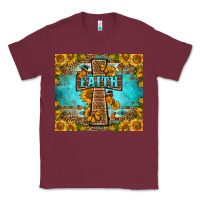 Burgundy Western Faith Cross Butterfly Classic Tee - LillyAllenDesigns
