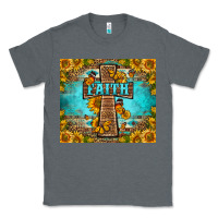 Charcoal Heather Western Faith Cross Butterfly Classic Tee - LillyAllenDesigns