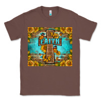 Chestnut Western Faith Cross Butterfly Classic Tee - LillyAllenDesigns