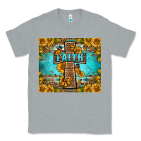 Heather Grey Western Faith Cross Butterfly Classic Tee - LillyAllenDesigns