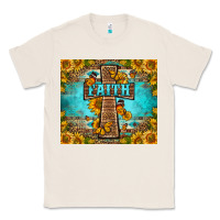 Natural Western Faith Cross Butterfly Classic Tee - LillyAllenDesigns