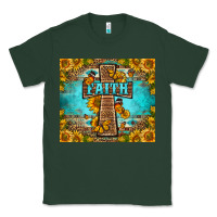 Sports Green Western Faith Cross Butterfly Classic Tee - LillyAllenDesigns